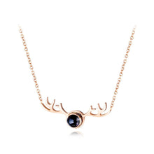 Load image into Gallery viewer, Fashion Simple Plated Rose Gold Titanium Steel Elk Necklace - Glamorousky