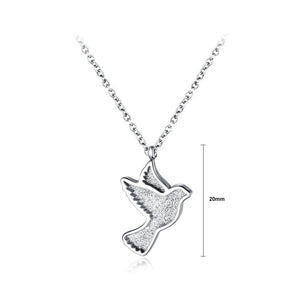 Fashion and Elegant Titanium Steel Pigeon Pendant with Necklace - Glamorousky