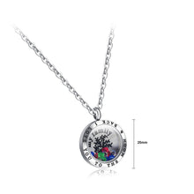 Load image into Gallery viewer, Fashion Elegant Titanium Steel Tree Of Life Geometric Round Pendant with Cubic Zircon and Necklace - Glamorousky