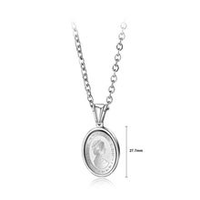 Load image into Gallery viewer, Fashion Simple Titanium Steel Elizabeth Geometric Oval Pendant with Necklace - Glamorousky