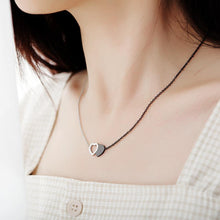 Load image into Gallery viewer, Simple Romantic Titanium Steel Two-color Heart Necklace - Glamorousky