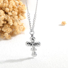 Load image into Gallery viewer, Fashion Simple Titanium Steel Cross Pendant with Cubic Zircon and Necklace - Glamorousky