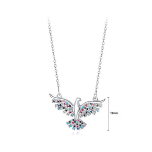 Fashion Elegant Eagle Necklace with Colored Cubic Zircon - Glamorousky