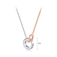 Load image into Gallery viewer, Simple Sweet Plated Rose Gold Heart Round Pendant with Necklace - Glamorousky