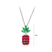 Load image into Gallery viewer, Fashion Personality Tropical Pineapple Pendant with Red Cubic Zircon and Necklace - Glamorousky