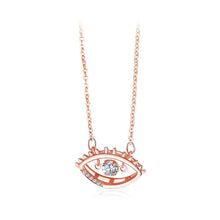 Load image into Gallery viewer, Fashion Personality Plated Rose Gold Devil&#39;s Eye Necklace with Cubic Zircon - Glamorousky