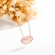 Load image into Gallery viewer, Fashion Personality Plated Rose Gold Devil&#39;s Eye Necklace with Cubic Zircon - Glamorousky
