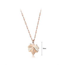 Load image into Gallery viewer, Fashion Simple Plated Rose Gold Titanium Steel Maple Leaf Pendant with Necklace - Glamorousky
