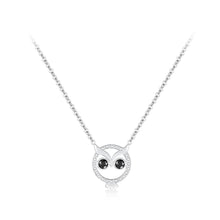 Load image into Gallery viewer, Fashion Cute Owl Titanium Steel Necklace with Black Cubic Zircon - Glamorousky