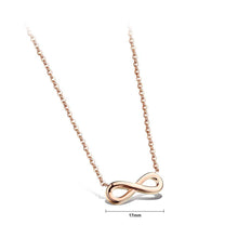 Load image into Gallery viewer, Fashion Simple Plated Rose Gold Infinity Symbol Titanium Steel Necklace - Glamorousky