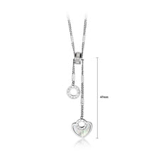 Load image into Gallery viewer, Fashion Elegant Titanium Steel Geometric Round Heart Tassel Necklace with Cubic Zircon - Glamorousky