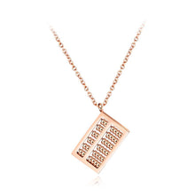 Load image into Gallery viewer, Fashion Personality Plated Rose Gold Titanium Steel Abacus Pendant with Necklace - Glamorousky
