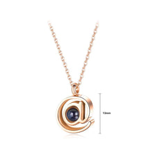 Load image into Gallery viewer, Fashion Simple Plated Rose Gold Titanium Steel @Shape Pendant with Necklace - Glamorousky
