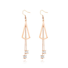 Load image into Gallery viewer, Fashion Simple Plated Rose Gold Titanium Steel Geometric Tassel Earrings - Glamorousky