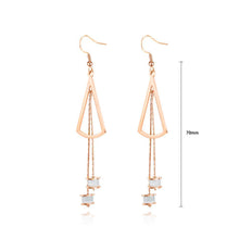 Load image into Gallery viewer, Fashion Simple Plated Rose Gold Titanium Steel Geometric Tassel Earrings - Glamorousky