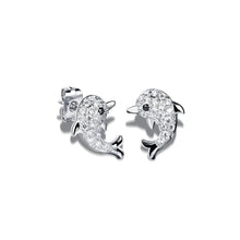 Load image into Gallery viewer, Fashion Cute Dolphin Stud Earrings with Cubic Zircon - Glamorousky