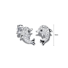 Load image into Gallery viewer, Fashion Cute Dolphin Stud Earrings with Cubic Zircon - Glamorousky