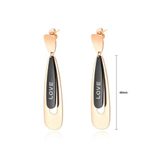 Load image into Gallery viewer, Fashion and Elegant Plated Rose Gold Water Drop-shaped Titanium Steel Earrings - Glamorousky