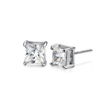 Load image into Gallery viewer, Simple and Fashion Geometric Square Stud Earrings with Cubic Zircon - Glamorousky