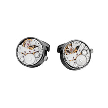 Load image into Gallery viewer, High-end Fashion Plated Black Punk Rotatable Movement Cufflinks