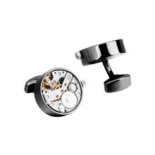 Load image into Gallery viewer, High-end Fashion Plated Black Punk Rotatable Movement Cufflinks