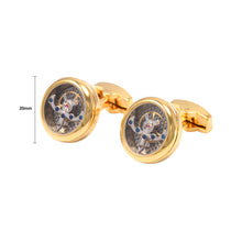 Load image into Gallery viewer, Fashion High-end Plated Gold Balance Movement Men&#39;s Cufflinks