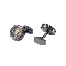 Load image into Gallery viewer, Fashion High-end Plated Black Balance Movement Men&#39;s Cufflinks