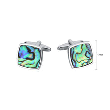 Load image into Gallery viewer, Fashion High-end Geometric Square Cufflinks with Colorful Shells