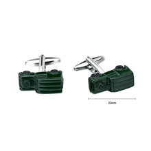 Load image into Gallery viewer, Fashion Personality Green Off-road Jeep Shirt Cufflinks