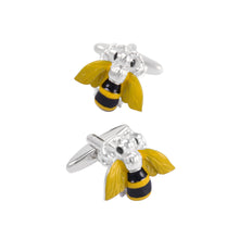 Load image into Gallery viewer, Fashion High-end Personality Yellow Bee Insect Shirt Cufflinks