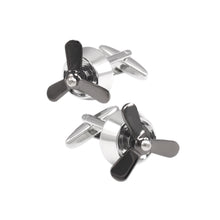 Load image into Gallery viewer, Fashion Personality Two-color Fan Leaf Shirt Cufflinks