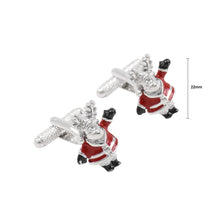Load image into Gallery viewer, Fashionable Personality Red Santa Cufflinks