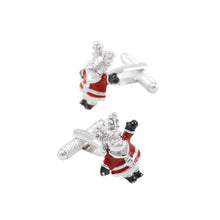Load image into Gallery viewer, Fashionable Personality Red Santa Cufflinks