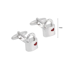 Load image into Gallery viewer, Fashionable Simple Love Lock Shape Cufflinks