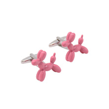 Load image into Gallery viewer, Simple Cute Pink Puppy Cufflinks