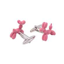 Load image into Gallery viewer, Simple Cute Pink Puppy Cufflinks