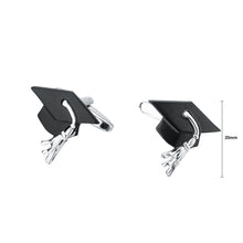 Load image into Gallery viewer, Simple Fashion Graduation Doctor Hat Cufflinks