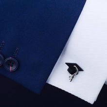 Load image into Gallery viewer, Simple Fashion Graduation Doctor Hat Cufflinks