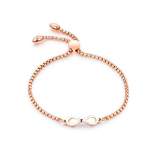 Load image into Gallery viewer, Fashion Simple Plated Rose Gold Infinity Symbol Titanium Steel Bracelet - Glamorousky