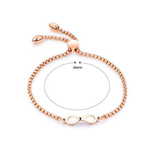 Load image into Gallery viewer, Fashion Simple Plated Rose Gold Infinity Symbol Titanium Steel Bracelet - Glamorousky