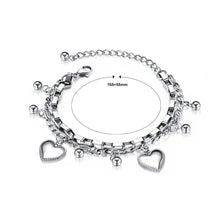 Load image into Gallery viewer, Fashion Romantic Heart-shaped Titanium Steel Multi-layer Bracelet - Glamorousky