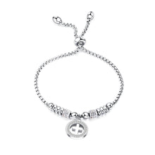 Load image into Gallery viewer, Fashion Simple Cross Round Titanium Steel Bracelet with Cubic Zirconia - Glamorousky