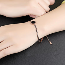 Load image into Gallery viewer, Simple and Fashion Plated Rose Gold Geometric Round Titanium Steel Bracelet - Glamorousky