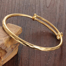 Load image into Gallery viewer, Fashion Simple Plated Gold Geometric Round Bangle - Glamorousky