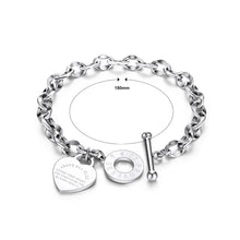 Load image into Gallery viewer, Fashion Sweet Heart-shaped Bible 316L Stainless Steel Bracelet