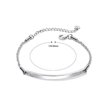 Load image into Gallery viewer, Simple Fashion Geometric Horizontal Titanium Steel Bracelet with Cubic Zirconia - Glamorousky
