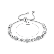 Load image into Gallery viewer, Elegant Fashion Geometric Round Bead Cubic Zirconia Titanium Steel Bracelet - Glamorousky