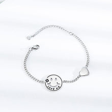 Load image into Gallery viewer, Fashion Simple Smiley Face Expression Heart-shaped Titanium Steel Bracelet - Glamorousky