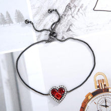 Load image into Gallery viewer, Simple Romantic Red Cubic Zirconia Heart Bracelet - Glamorousky