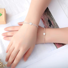 Load image into Gallery viewer, Simple Temperament Plated Rose Gold Geometric Round Cubic Zirconia Bracelet - Glamorousky